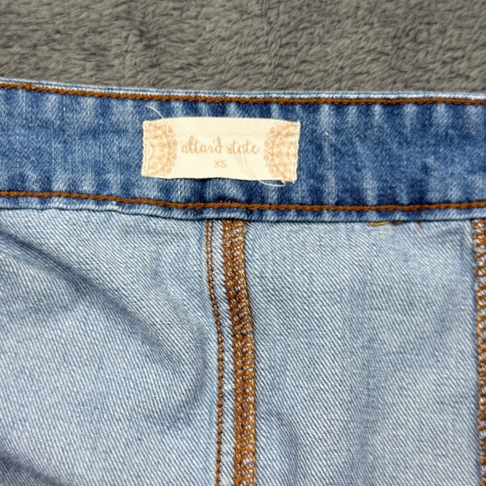 Altar'd State Zipper Front Denim Mini Skirt-Size Extra Small - Picture 3 of 10